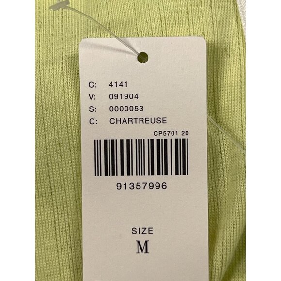 Anthropologie Ribbed Knit Yellow Spaghetti Strap Tank Top Size Medium M NWT New - Picture 8 of 10